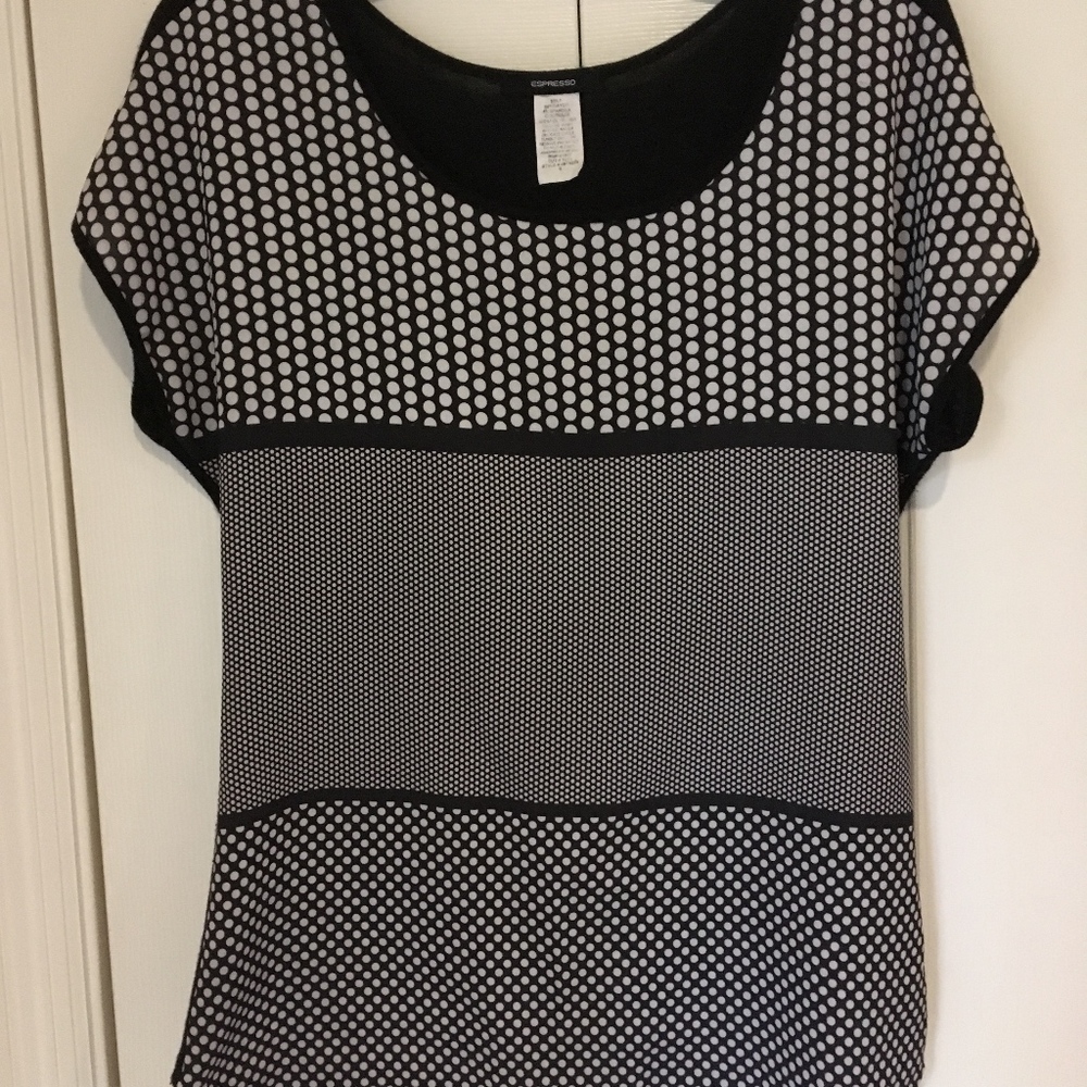 Black White polka dot